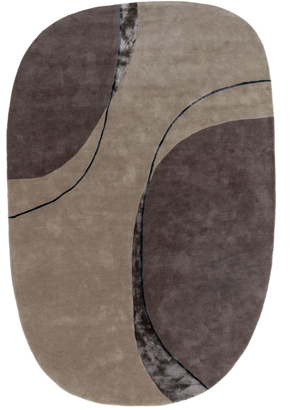 Design Wollteppich Shape Taupe