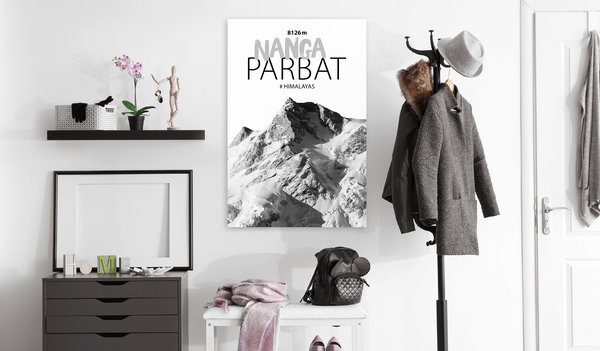 Kunstdruck auf Leinwand 'Nanga Parbat Vertical'