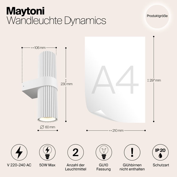 Wandleuchte 'Dynamics'