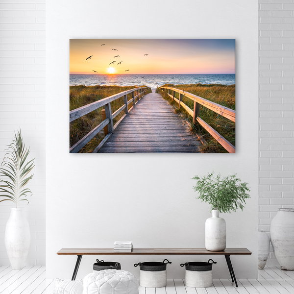 Kunstdruck auf Leinwand 'Boardwalk'