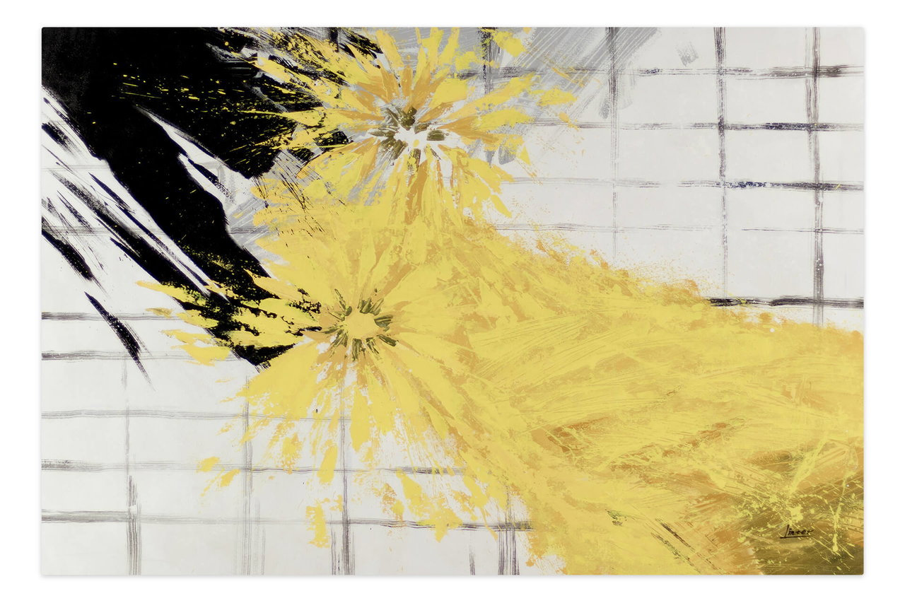 XXL Olieverf schilderijen 'Burst of Joy' | Handgeschilderd unicum in de ruimte.