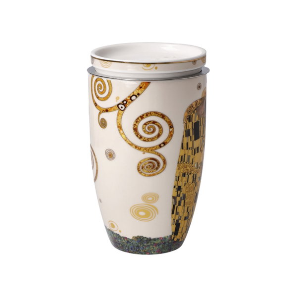 Goebel Teetasse mit Sieb und Deckel 'Der Kuss'