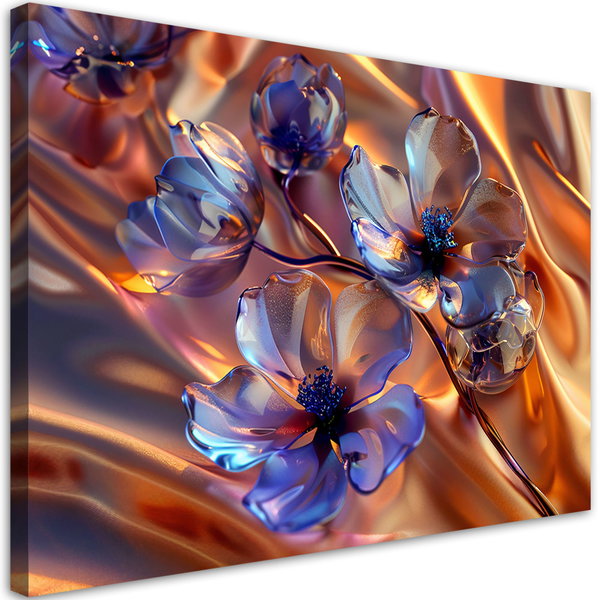Kunstdruck auf Leinwand 'Golden Prism Blossoms 1'