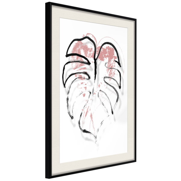 Poster 'Black Leaf Outline'