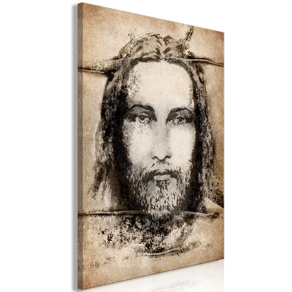 Impression sur toile 'Shroud of Turin in Sepia Vertical'