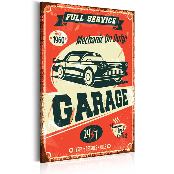 Kunstdruk op canvas 'Old School'