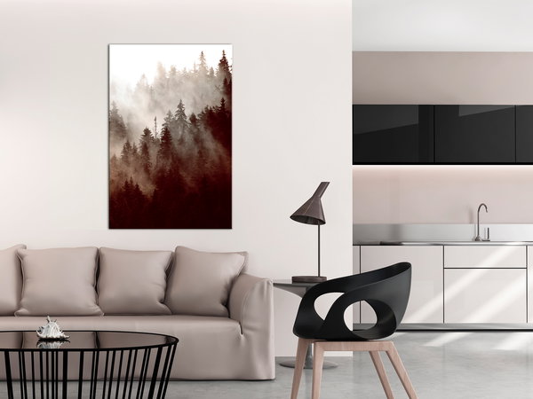 Kunstdruck auf Leinwand 'Brown Forest Vertical'