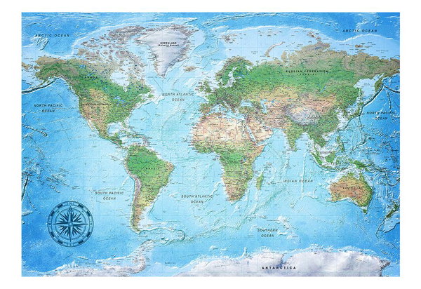Tapete 'World Map: Traditional Cartography'