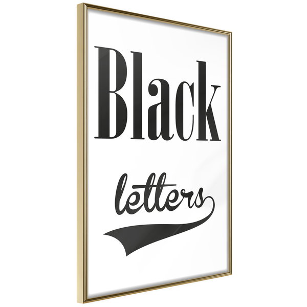 Poster 'Black Letters'