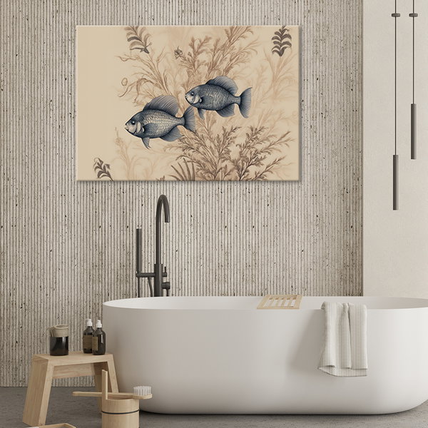 Kunstdruck auf Leinwand 'Fish in Serene Water and Corals 1'