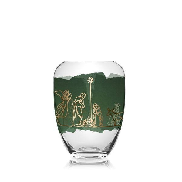 Glas Vase 'Christmas Nativity' von Goebel 8x17x8cm