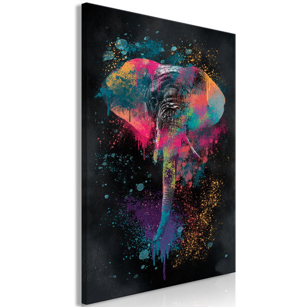 Kunstdruk op canvas 'Colourful Safari Vertical'
