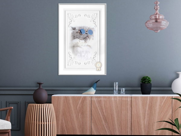 Poster 'Cat with Glasses'