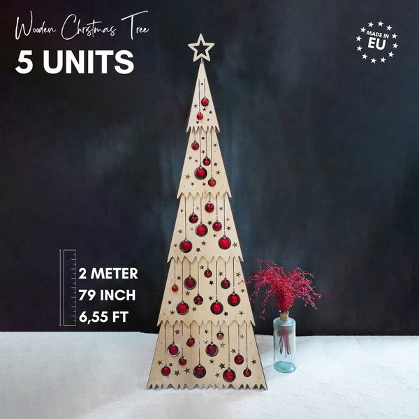 Hölzerner Weihnachtsbaum 'Festive 5 Unit'