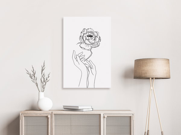 Kunstdruck auf Leinwand 'Delicate Flower Vertical'