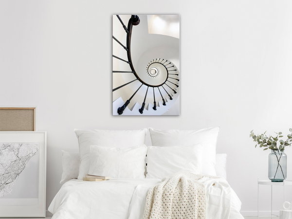 Kunstdruck auf Leinwand 'Endless Stairs Vertical'