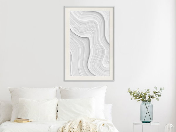 Poster 'Snow Contour Lines'