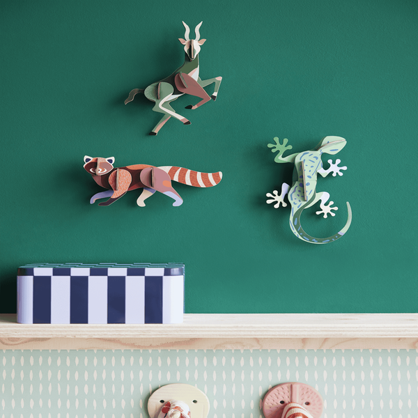 Wanddeko Papier 'Tropischer Gecko'