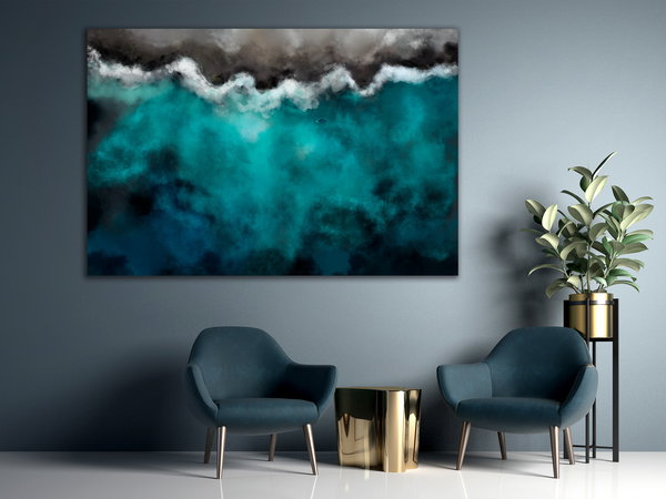 Εκτύπωση τέχνης 'Blue Lagoon Wide'