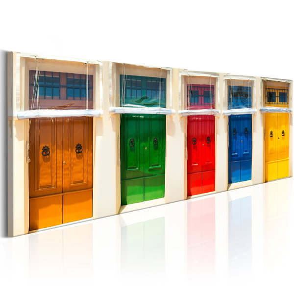 Art print on canvas 'Colourful Doors'