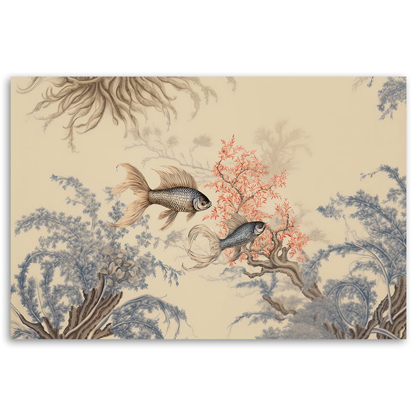 Kunstdruck auf Leinwand 'Fish in Serene Water and Corals 2'