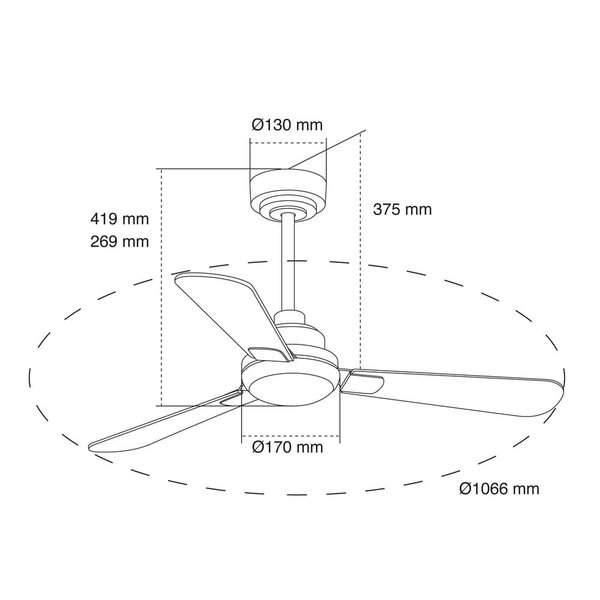 Deckenventilator 'Noe Ash'