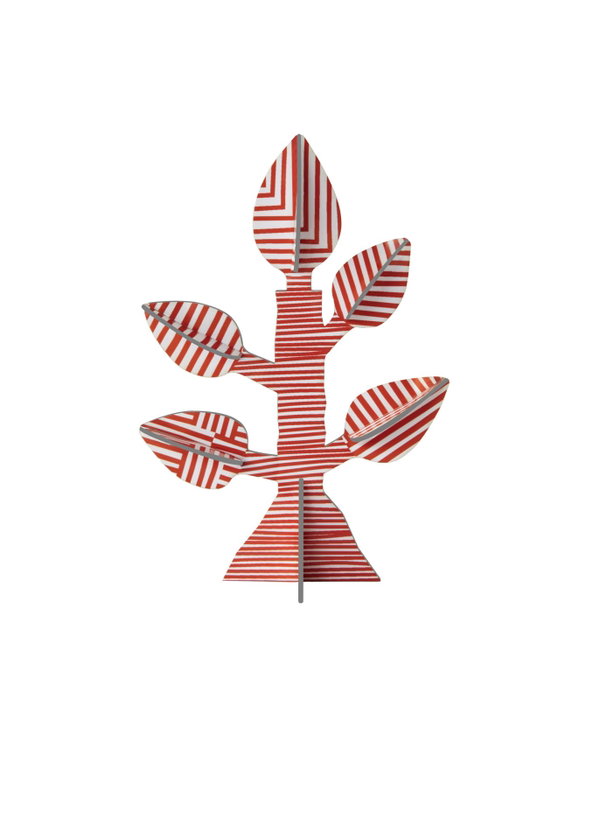Sculture di carta 'Striped Leaf Tree'