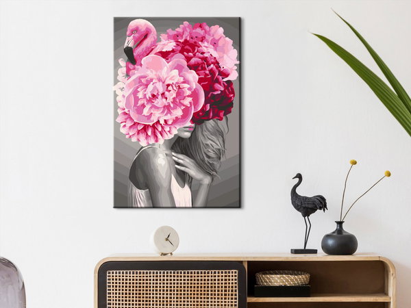 Malen nach Zahlen für Erwachsene 'Flamingo Girl'