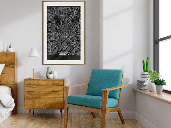 Poster 'City Map: Munich (Dark)'