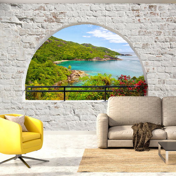 Tapete 'Fenster zum Paradies'