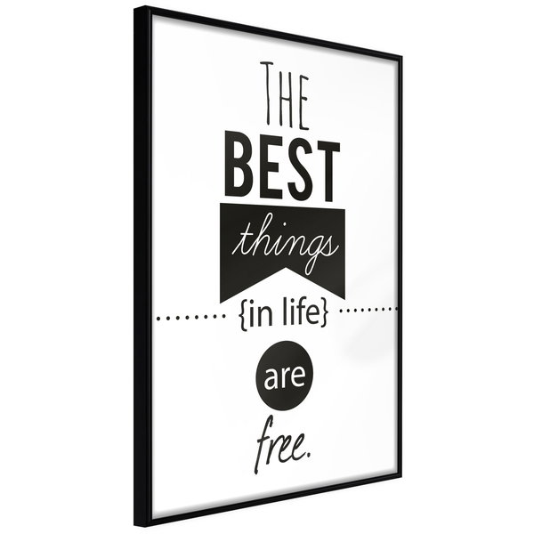Poster 'The Best Things in Life Are Free'