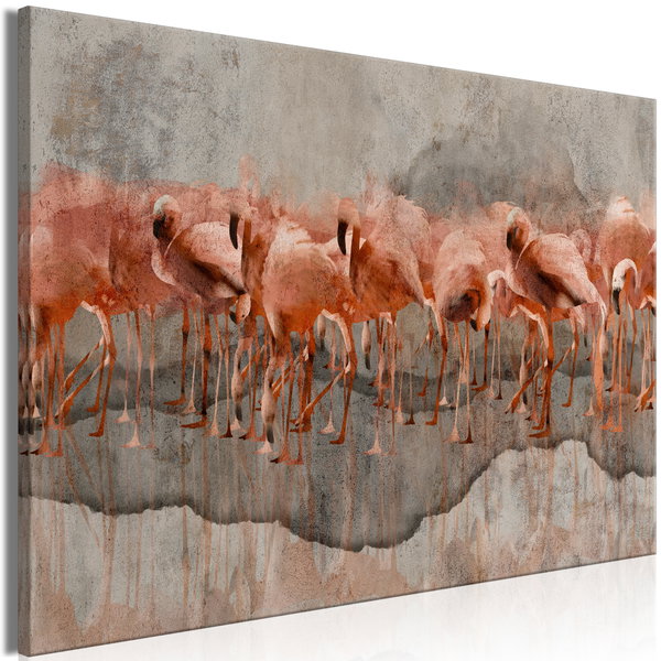 Impression sur toile 'Flamingo Lake Wide'