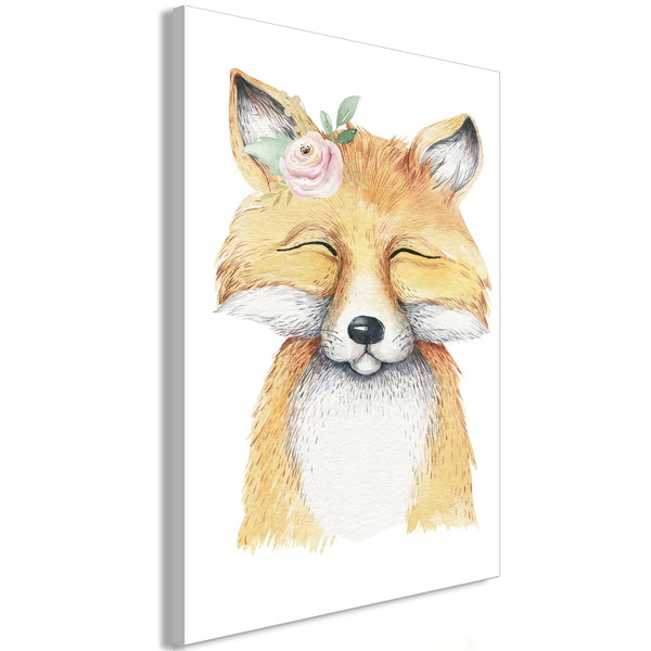 Kunstdruck auf Leinwand 'Red Fox Vertical'