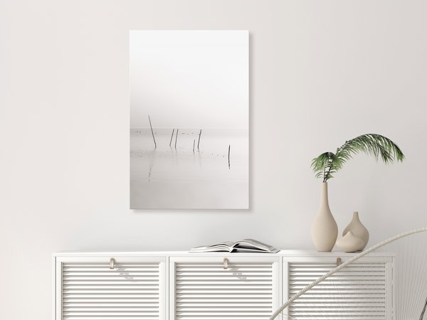 Kunstdruck auf Leinwand 'Misty Trail Vertical'