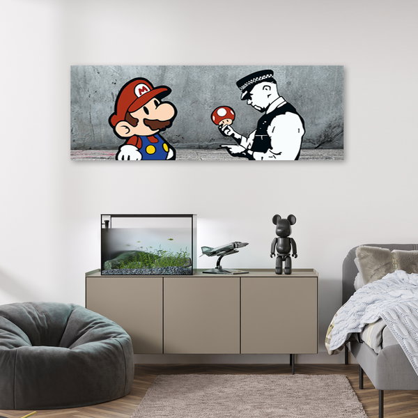 Kunstdruck auf Leinwand 'Mario Policeman'