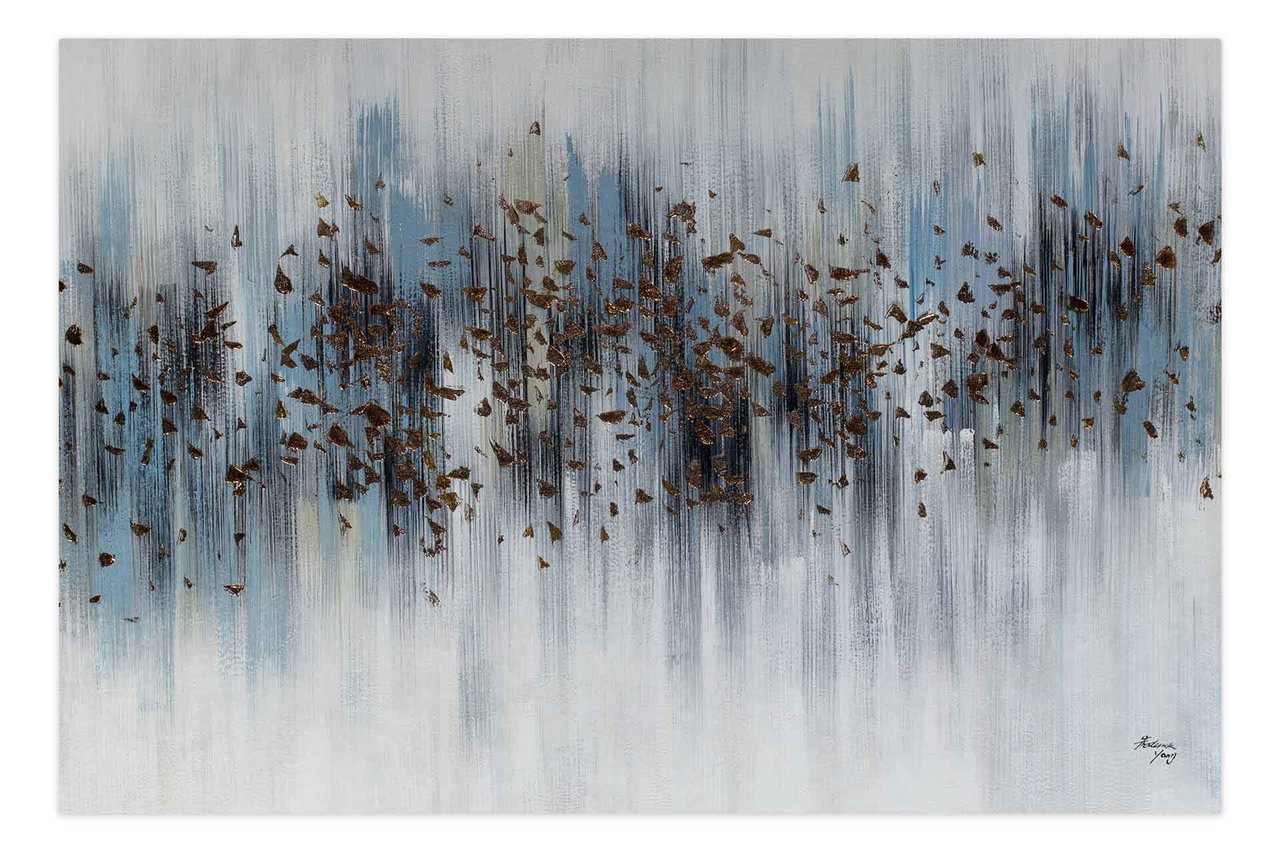 Olieverf schilderijen 'Enchanted Stars' | Handgeschilderd unicum 180x120cm in de ruimte.