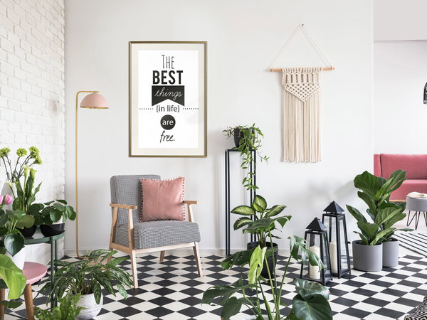 Poster 'The Best Things in Life Are Free'