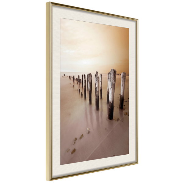 Poster 'Breakwater in Sepia'