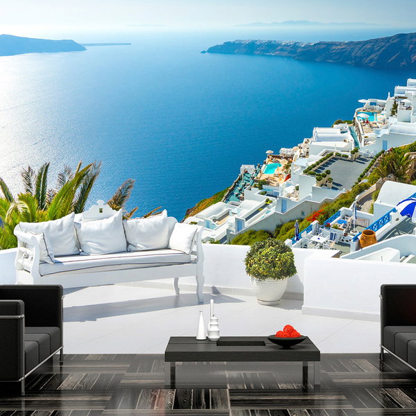 Tapet 'View on Santorini'