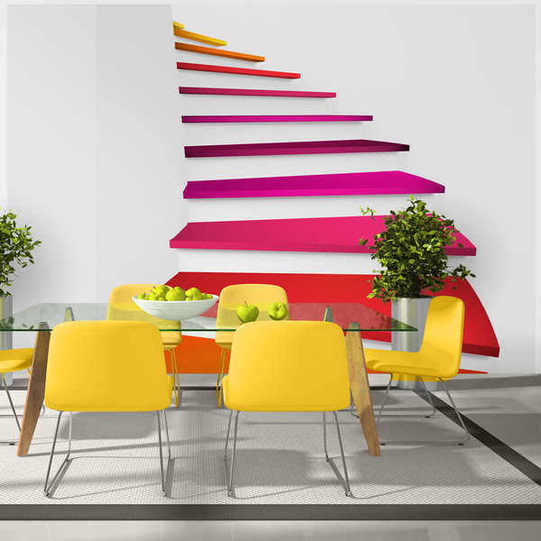 Carta da parati 'Colorful stairs'
