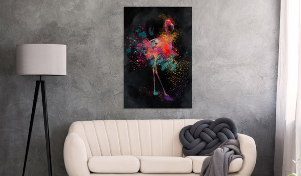 Art print on canvas 'Flamingo Colour Vertical'