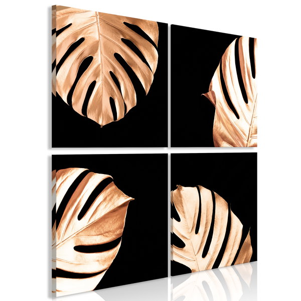 Umjetnički print na platnu 'Golden Monsters (4 Parts)'