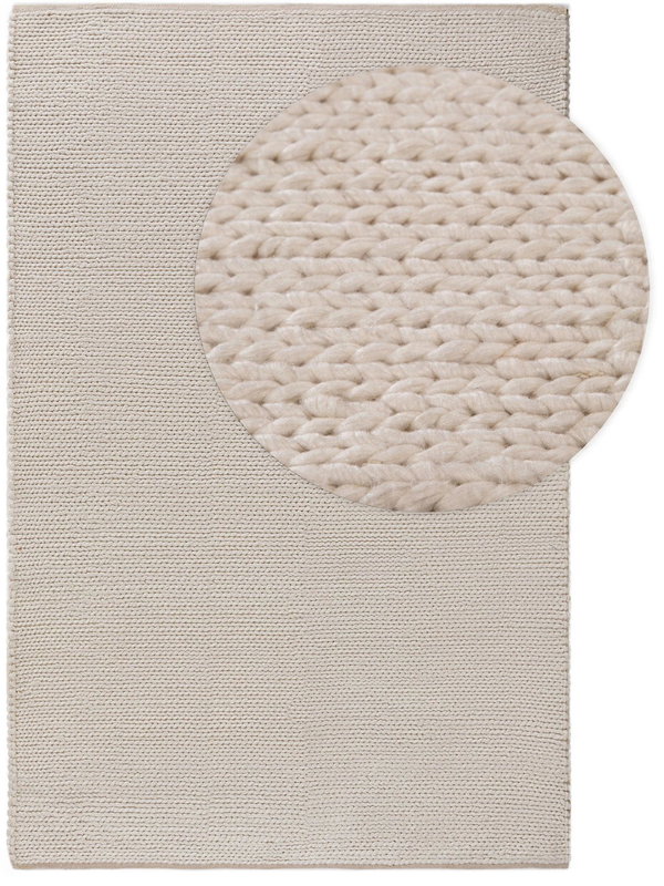 Design Wollteppich Uno Beige