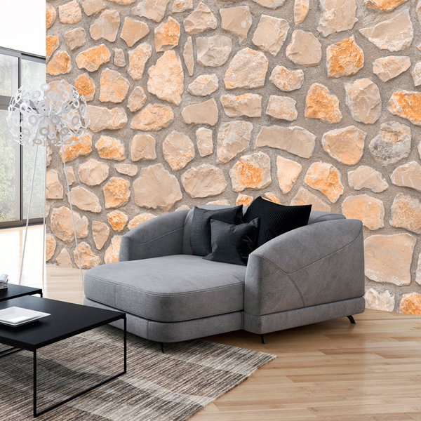 Tapete 'Beige Masonry'