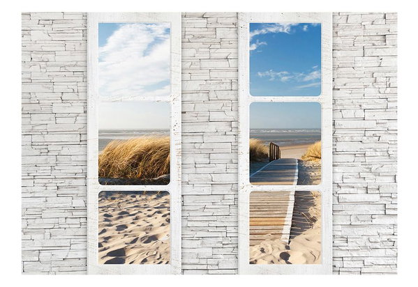 Self-adhesive wallpaper 'Beach: view from the window'