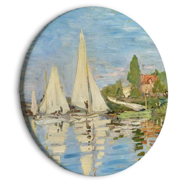 Rond schilderij 'Monet's Regatta'