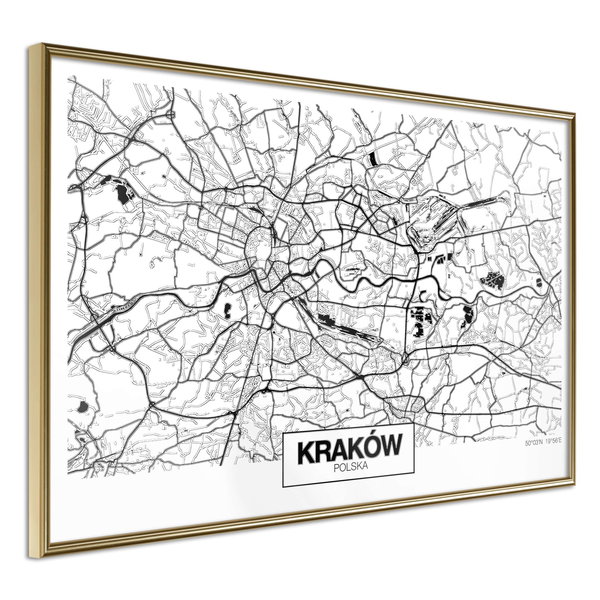 Poster 'City Map: Cracow'