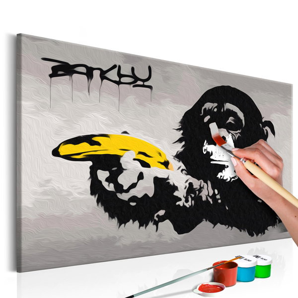 Peinture par numéros adultes 'Monkey (Banksy Street Art Graffiti)'