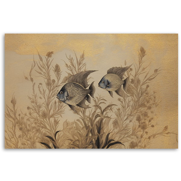 Kunstdruck auf Leinwand 'Fish in Serene Water and Corals 3'