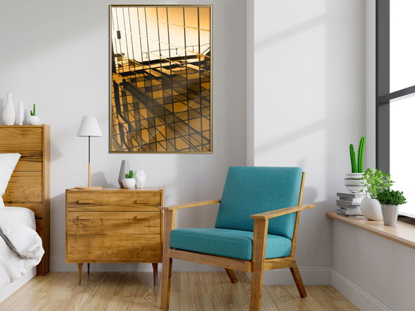 Poster 'Steel and Glass (Yellow)'